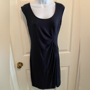 Ann Taylor Dark Blue Sheath Dress, Size 0